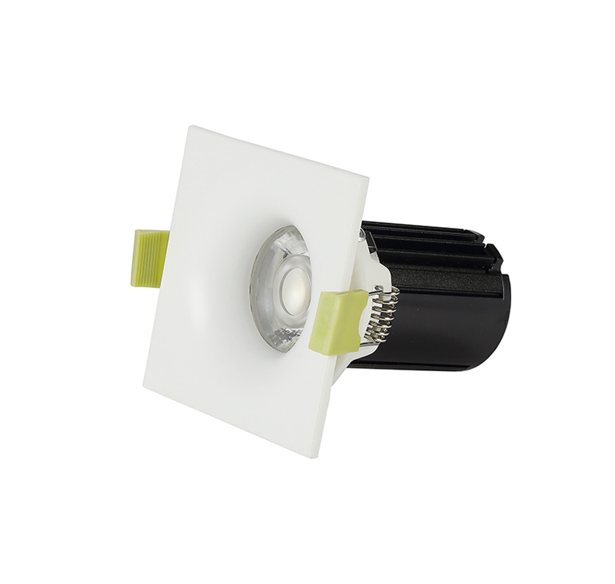 Bruve 9 Tridonic powered 9W 4000K 700lm 36° LED Engine,250mA , CRI>90 LED Engine Matt White Fixed Square Recessed Downlight, Inner Glass cover, IP65 DM201503  Dlux Bruve SQ 9 IP65